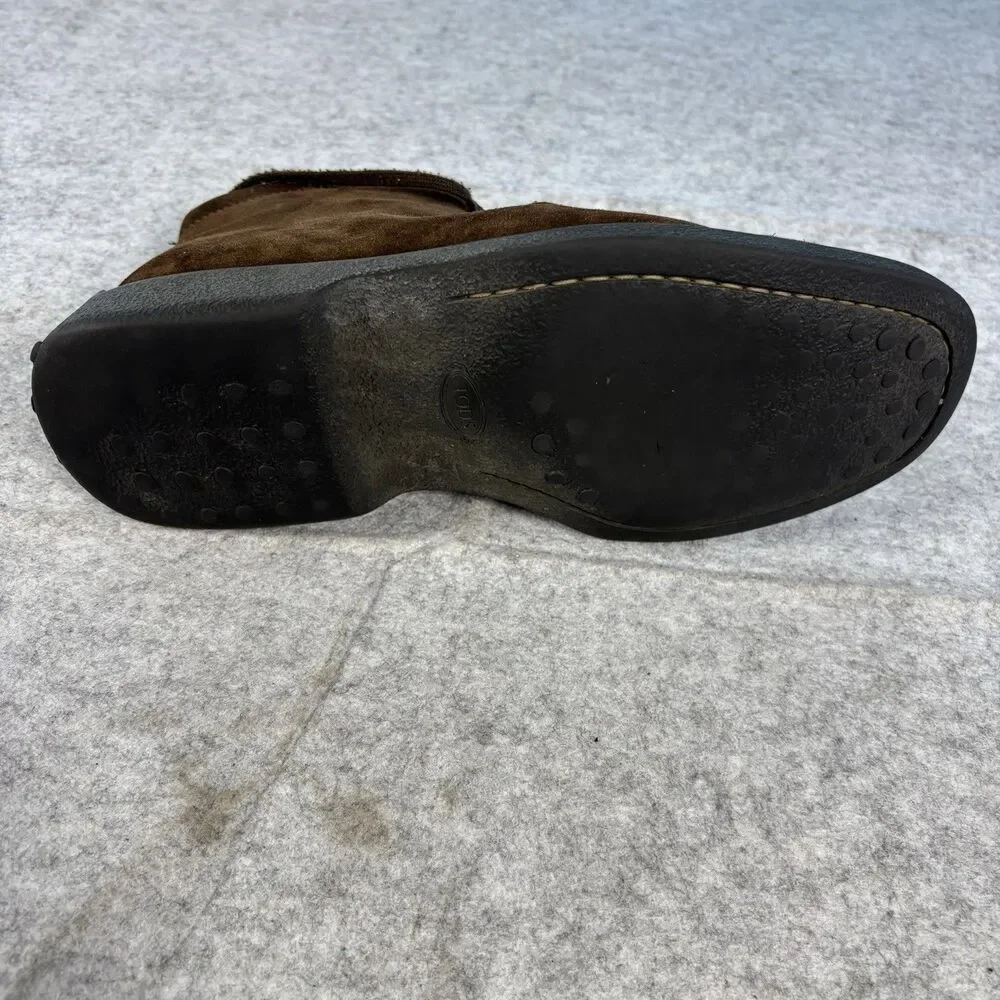 Tod’s Suede Ankle Chukka Boots Shoes Mens 7.5 Chocolate Brown EUC - RIGHT ONLY